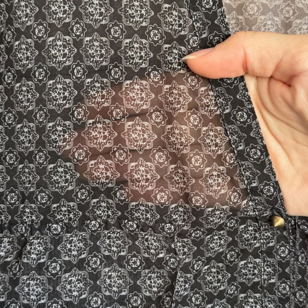 Metaphor Sheer Patterned Blouse - image 5